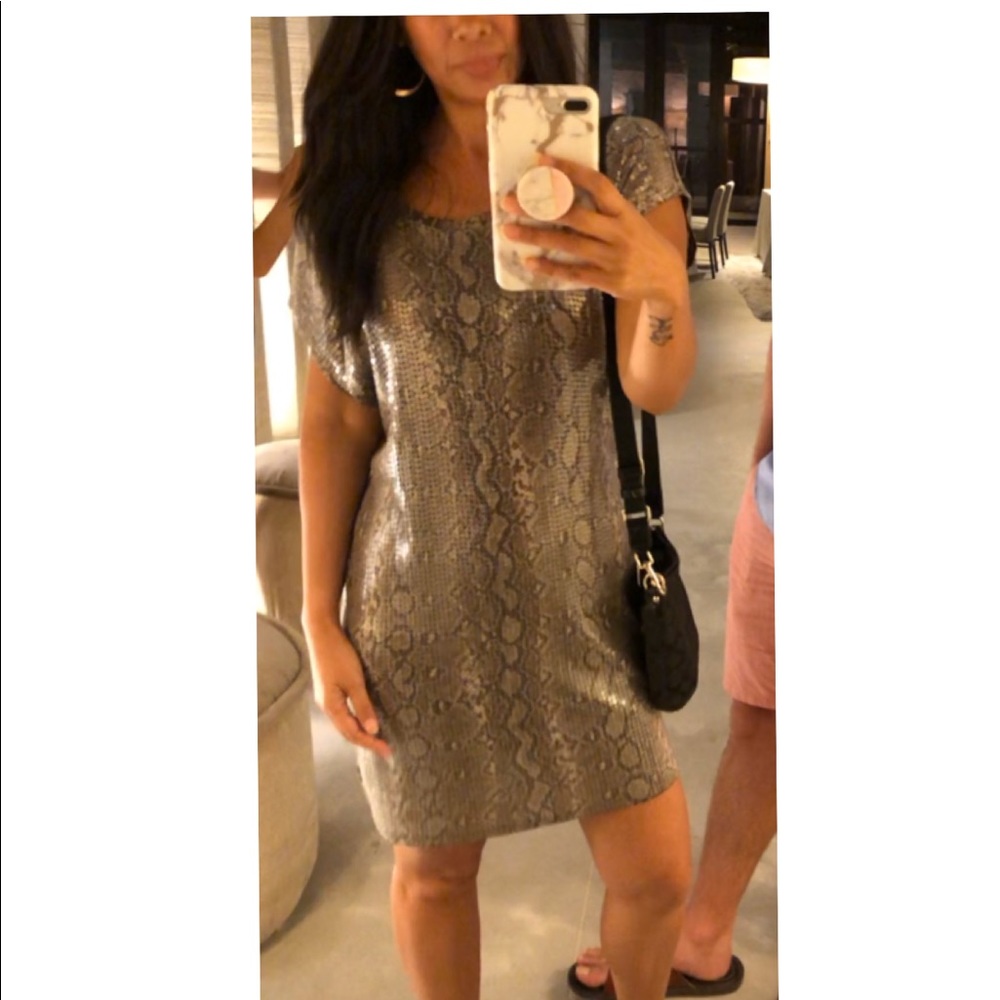 Michael Kors snakeskin sequin dress